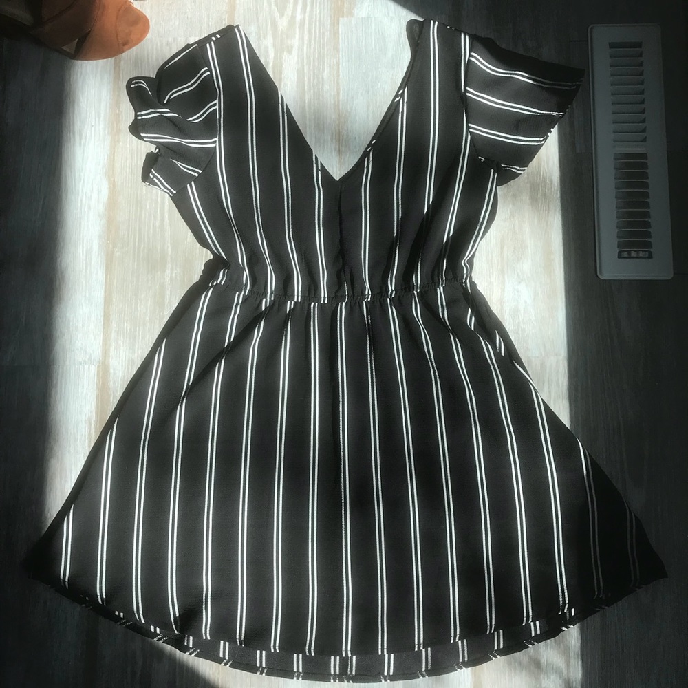 Striped dress! Warn two times!